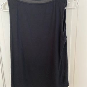 Black sleeveless top